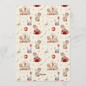 Whimsical Watercolor Circus Carnival Baby Shower Kaart (Achterkant)