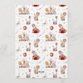 Whimsical Watercolor Circus Carnival Baby Shower Kaart (Achterkant)