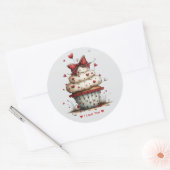 Whimsical Watercolor Cupcake Love Sticker ->  Fant (Envelop)