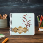 Whimsical Watercolor Dancing Raccoon" Artist Noteb Planner