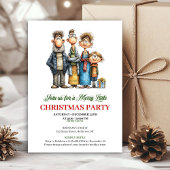 Whimsical Watercolor Family Christmas Party Invite Kaart