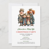 Whimsical Watercolor Family Festive Party Invite Kaart (Voorkant)