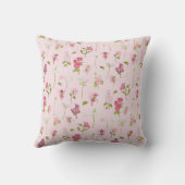 Whimsical Watercolor Feeën & Bloemen roze Kussen (Achterkant)