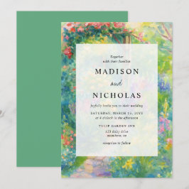 Whimsical Watercolor Floral Spring Wedding Kaart