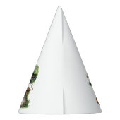 Whimsical Watercolor Forest Birthday Feesthoedjes (Achterkant)