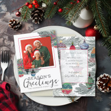 Whimsical Watercolor & Foto Kerstmis