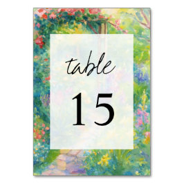 Whimsical Watercolor Garden Themed Wedding Kaart