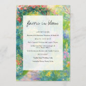 Whimsical Watercolor Garden Themed Wedding Menu (Voorkant)