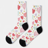 Whimsical Watercolor Hart & Goudstof Sokken (Links)
