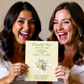 Whimsical Watercolor Hummingbird & Daisy Kaart