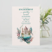 Whimsical Watercolor Italiaanse Bestemming Verlovi Kaart (Staand voorkant)