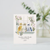 Whimsical Watercolor Katten Verjaardagsfeestje | Kaart (Staand voorkant)