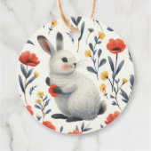 Whimsical Watercolor Konijn Paasbrunch  Bedankjes Labels (Achterkant)