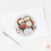 Whimsical Watercolor Love Birds Sticker (Envelop)