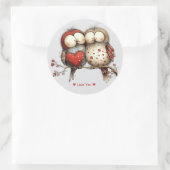 Whimsical Watercolor Love Birds Sticker (Tas)