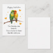 Whimsical Watercolor Lovebirds   Notitiekaartje (Voorkant / Achterkant)