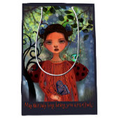 Whimsical Watercolor Lucky Ladybug Gift Bag Medium Cadeauzakje (Voorkant)