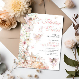 Whimsical Watercolor Magische Fee Meisjes Verjaard Kaart
