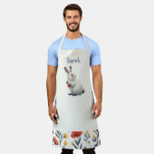 Whimsical Watercolor Meadow Bunny Easter Schort (Gedragen)