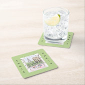 Whimsical Watercolor Paris Eiffel Tower Kartonnen Onderzetters (Insitu)