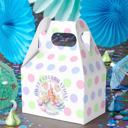 Whimsical Watercolor Pastel Candyland Birthday Bedankdoosjes (Feest)