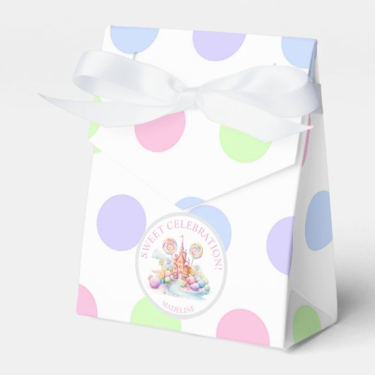Whimsical Watercolor Pastel Candyland Birthday Bedankdoosjes (Voorkant Zijde)