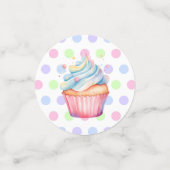 Whimsical Watercolor Pastel Candyland Birthday Confetti (Kleine voorkant)