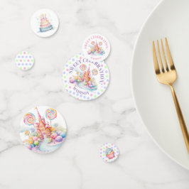 Whimsical Watercolor Pastel Candyland Verjaardag Confetti