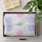Whimsical Watercolor Pastel Polka Dot Birthday Tissuepapier (Geschenk)