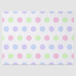 Whimsical Watercolor Pastel Polka Dot Birthday Tissuepapier