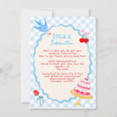 Whimsical watercolor quirky Wedding Invitation Kaart (Achterkant)