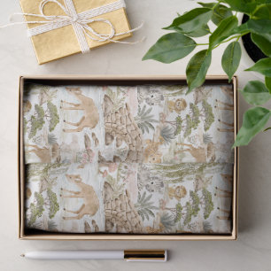 Whimsical Watercolor Safari Woodland Schattige Die Tissuepapier