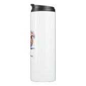 Whimsical Watercolor Squirrel Personalized Travel Thermosbeker (Geroteerd rechts)