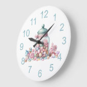 Whimsical Watercolor Sweet Candy Grote Klok (Hoek)