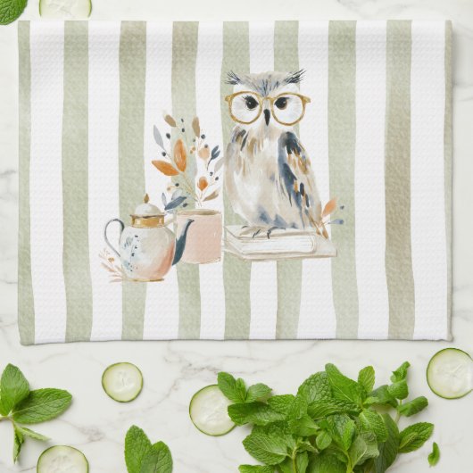  Whimsical Watercolor Tea Time Bear Kitchen Towels Theedoek (Gevouwen)