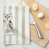  Whimsical Watercolor Tea Time Bear Kitchen Towels Theedoek (Quarter Fold)