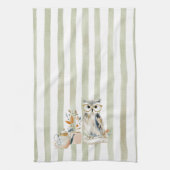  Whimsical Watercolor Tea Time Bear Kitchen Towels Theedoek (Verticaal)