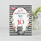 Whimsical Watercolor Wonderland Birthday Party Kaart (Staand voorkant)