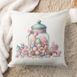 Whimsical Watercolor Zoete Snoepjes Kussen