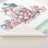 Whimsical Watercolor Zoete Snoepjes Sherpa Deken (3/4)