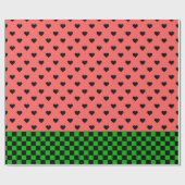 Whimsical Watermelon Colors patterated Cadeaupapier (Vlak)