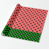 Whimsical Watermelon Colors patterated Cadeaupapier (Uitgerold)