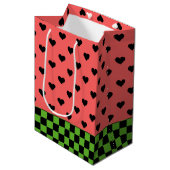 Whimsical Watermelon Colors patterated Medium Cadeauzakje (Voorkant Gekanteld)