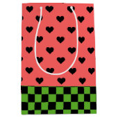 Whimsical Watermelon Colors patterated Medium Cadeauzakje (Voorkant)