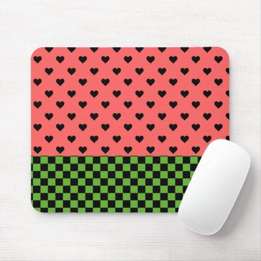 Whimsical Watermelon Colors patterated Muismat (Met muis)
