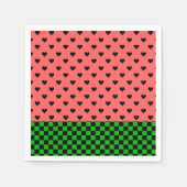 Whimsical Watermelon Colors patterated Servet (Voorkant)