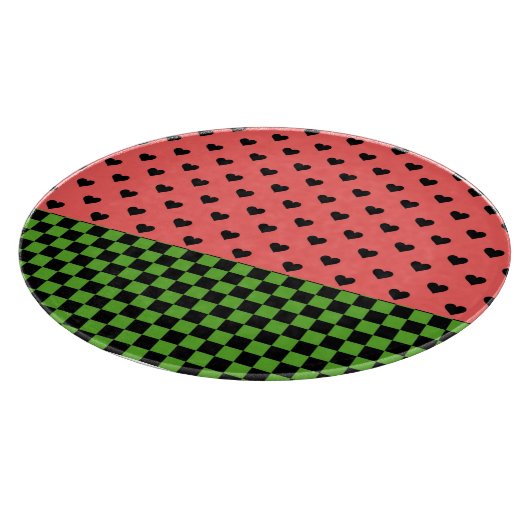 Whimsical Watermelon Colors patterated Snijplank (Hoek)