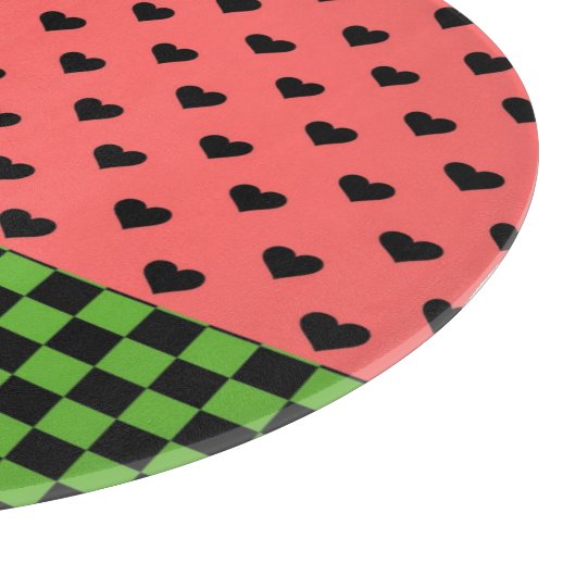 Whimsical Watermelon Colors patterated Snijplank (Hoek)