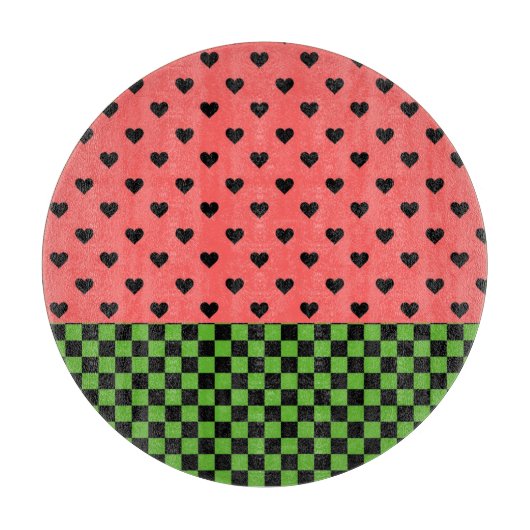 Whimsical Watermelon Colors patterated Snijplank (Voorkant)