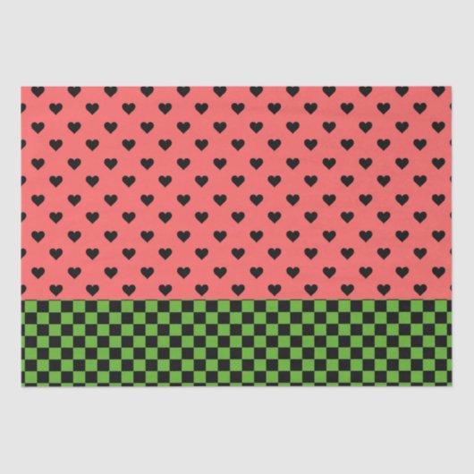 Whimsical Watermelon Colors patterated Tissuepapier (Voorkant)